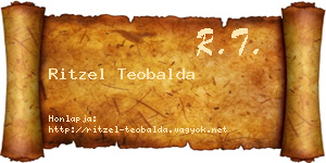 Ritzel Teobalda névjegykártya